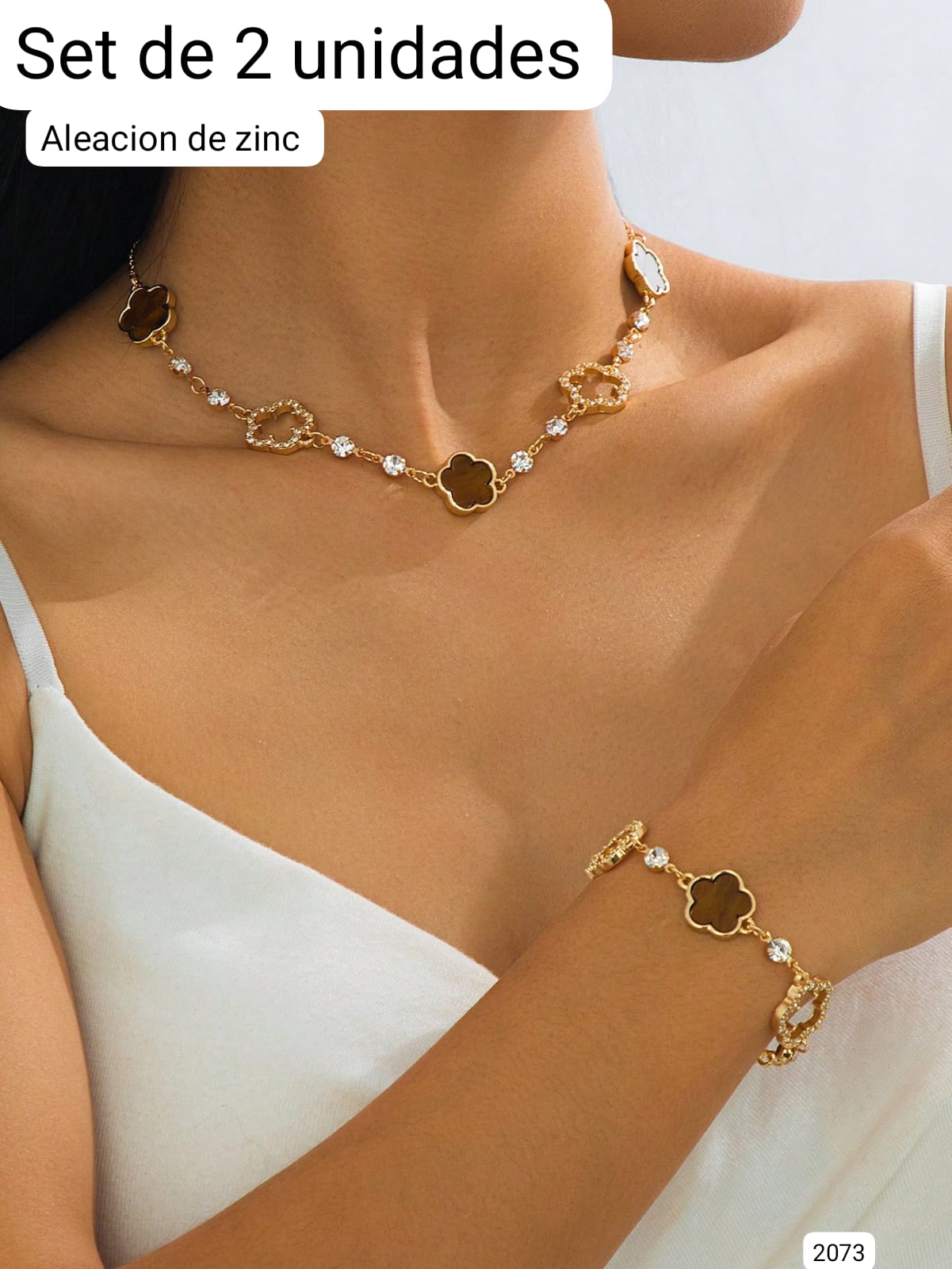 SET DE COLLAR + PULSERA ESTILO VANCLEF