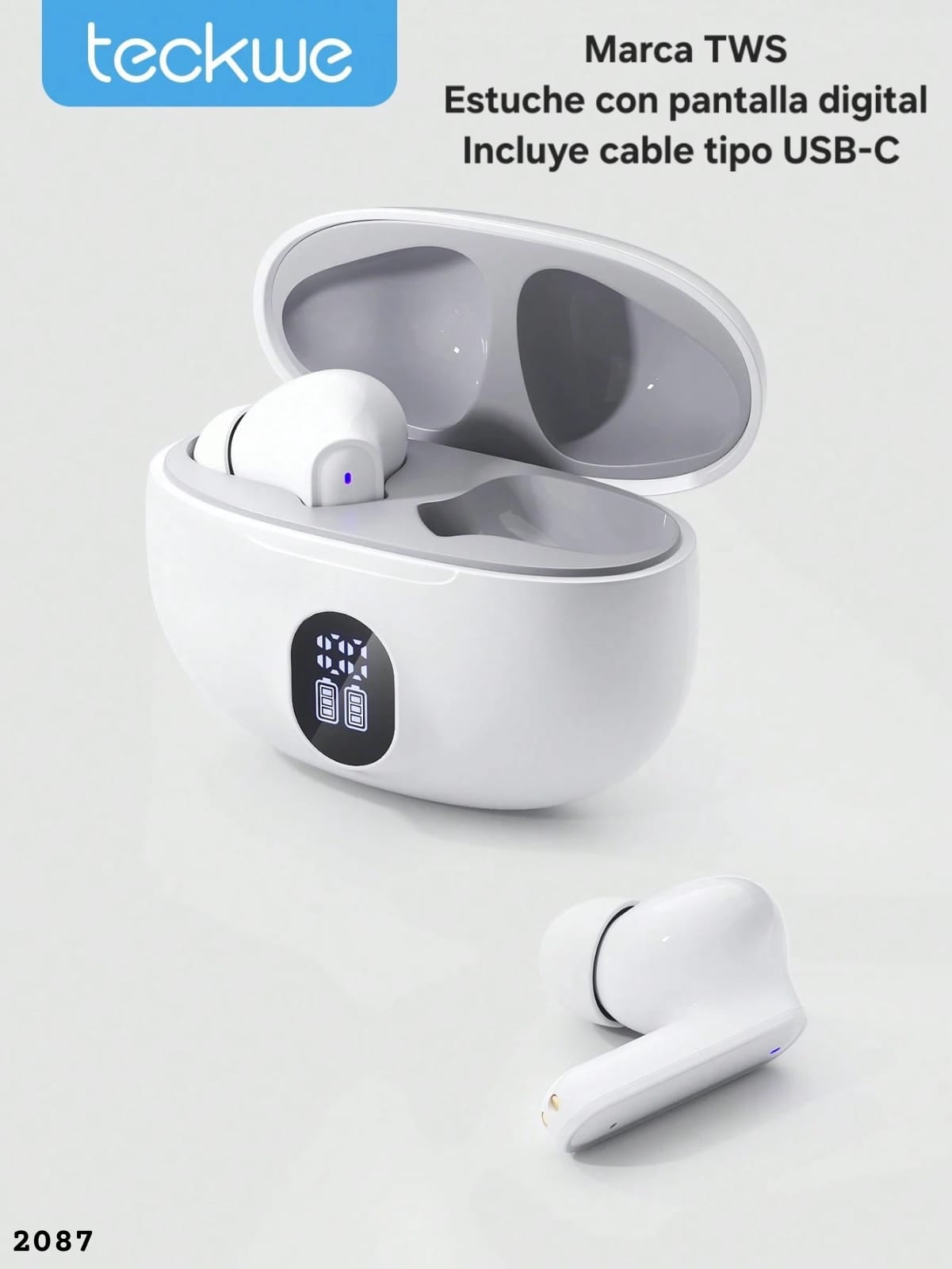AURICULARES INALÁMBRICOS TWS CON PANTALLA DIGITAL