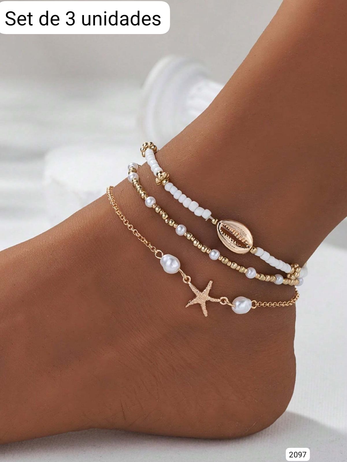 SET DE 3 PULSERAS DE PIES