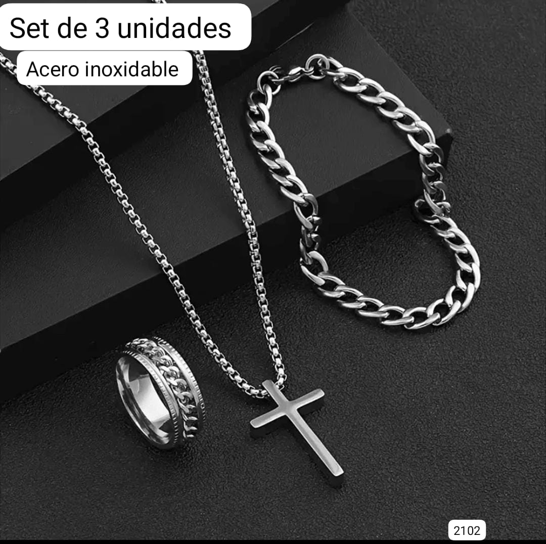 SET DE 3 ACCESORIOS DE HOMBRE