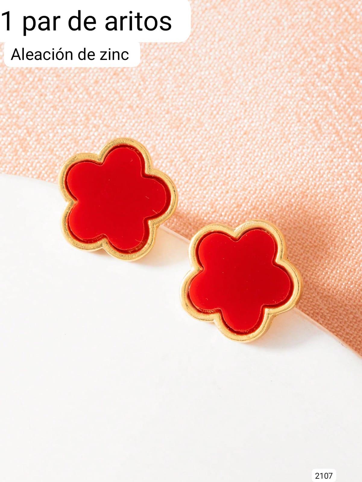 PAR DE ARETES ROJOS