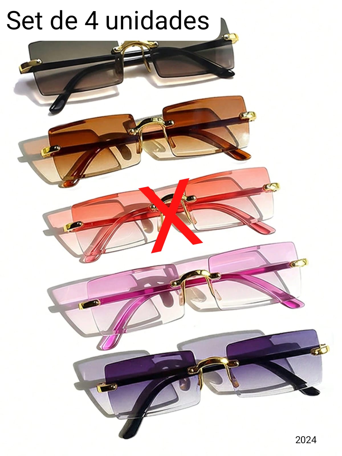 SET DE 4 LENTES PEQUEÑOS DE SOL