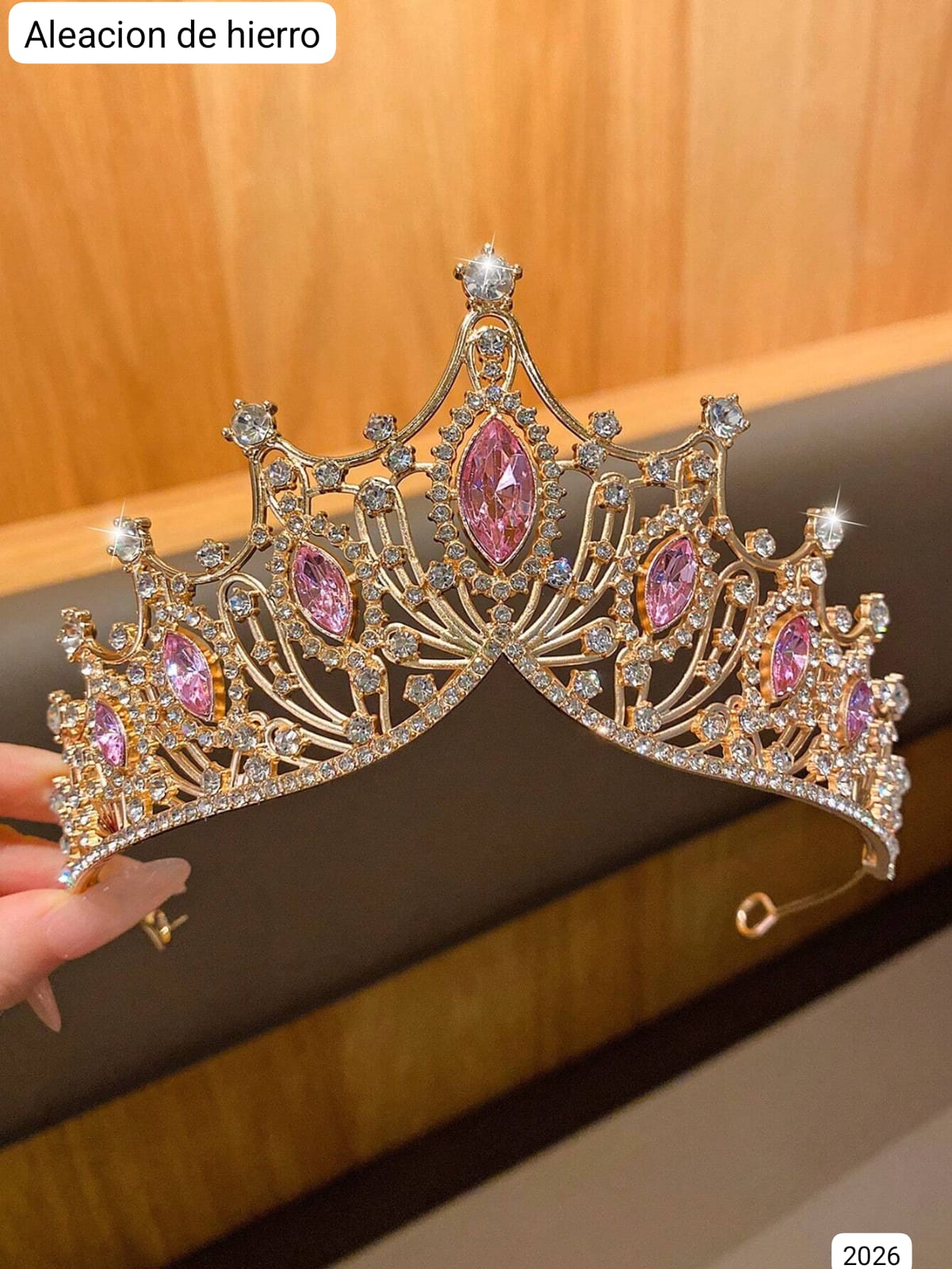 TIARA CON DIAMANTES MORADOS DE NIÑA