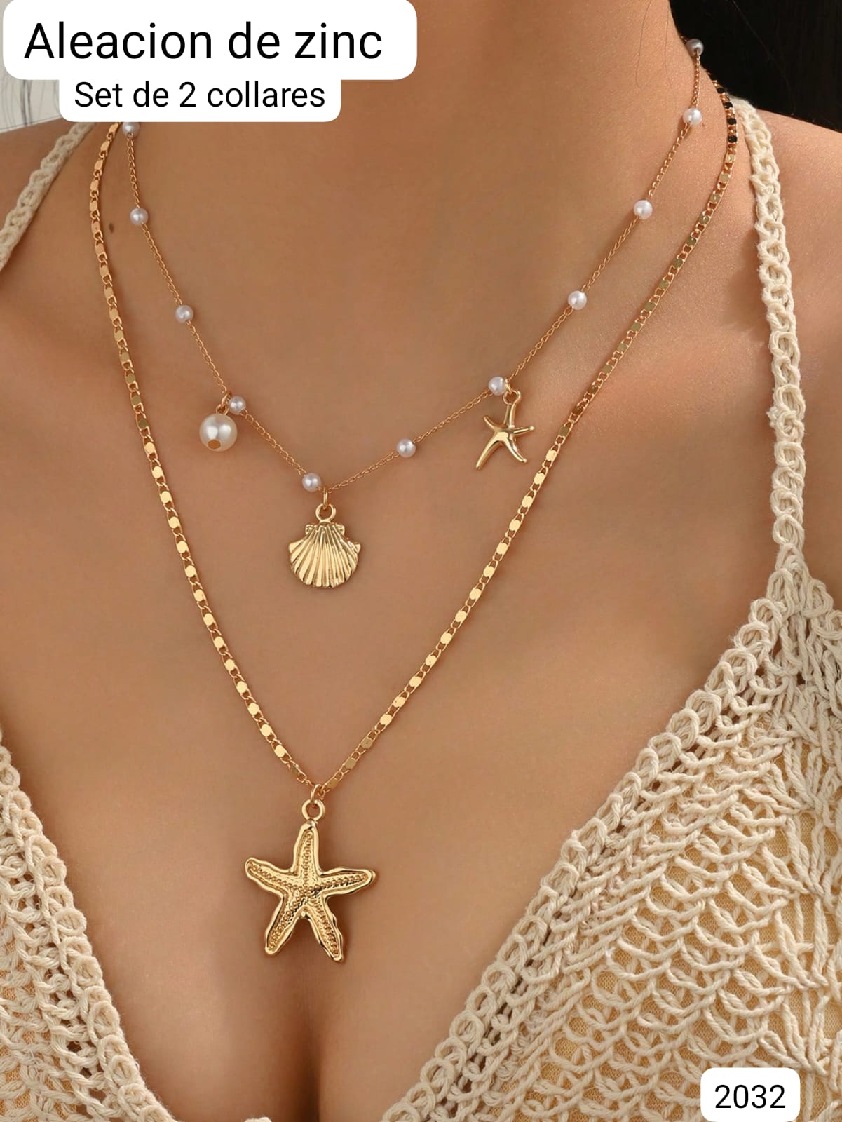 SET DE 2 COLLARES ESTILO PLAYERO