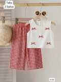 CONJUNTO DE PANTALONETA RAYADA