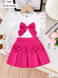 CONJUNTO DE FALDA ROSA CON CHONGO