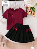CONJUNTO DE FALDA NEGRA DE NIÑA