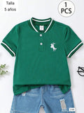 CAMISA VERDE TIPO POLO DE VARON