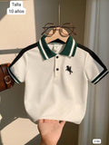 CAMISA POLO BLANCA CON VERDE DE VARON