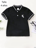 CAMISA POLO NEGRO DE NIÑO