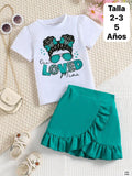 CONJUNTO DE FALDA Y CAMISETA DE NIÑA