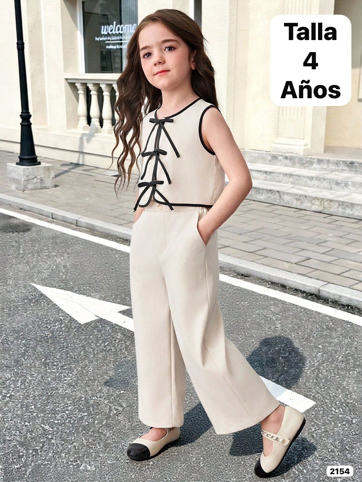 CONJUNTO DE PANTALONETA BEIGE