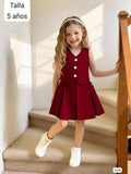 CONJUNTO OCRE DE FALDA DE NIÑA