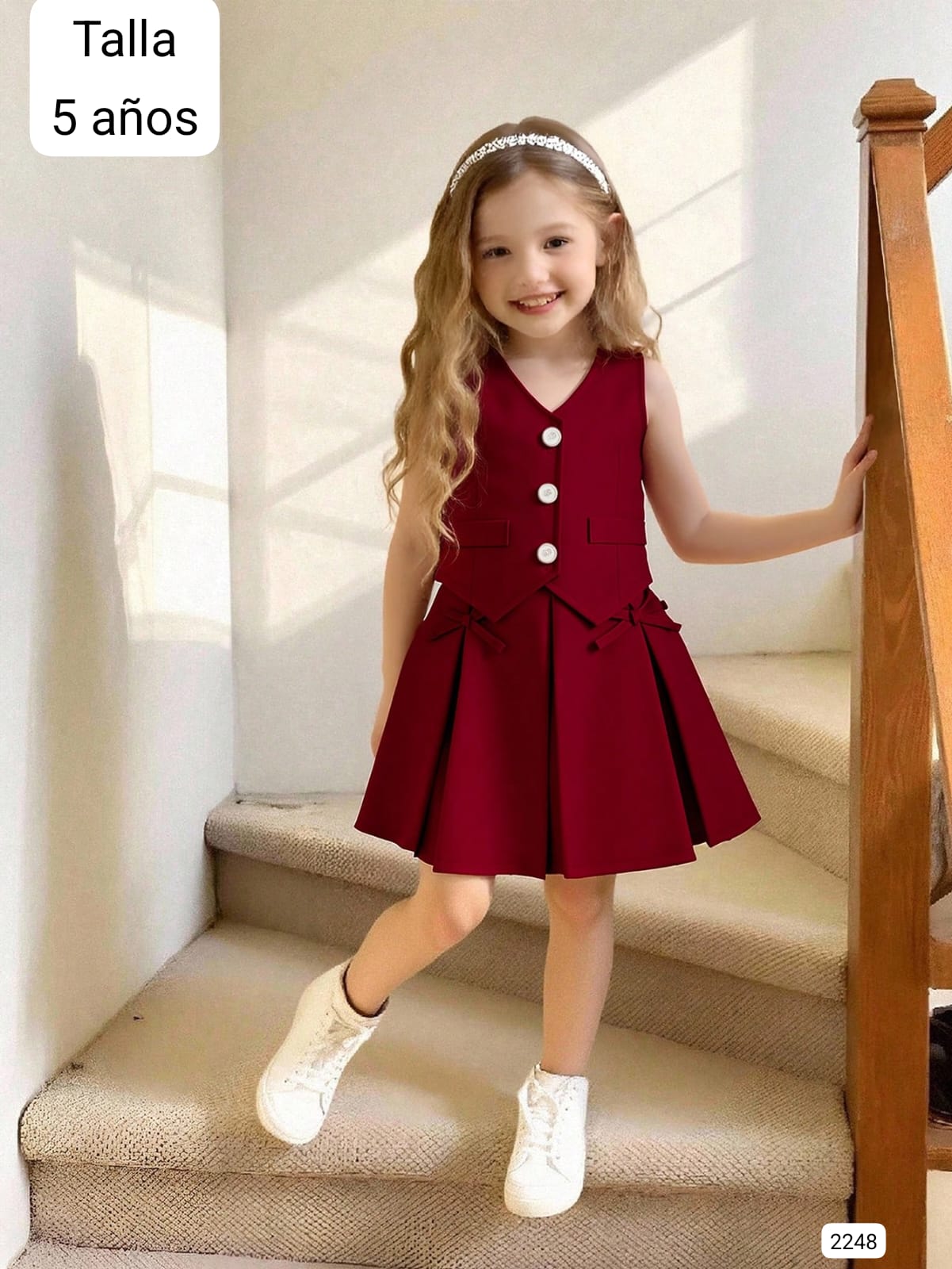 CONJUNTO OCRE DE FALDA DE NIÑA
