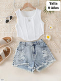 CONJUNTO DE SHORT DE NIÑA