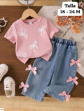 CONJUNTO DE PANTALON CON CHONGO DE NIÑA