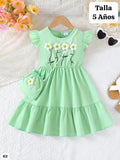 VESTIDO VERDE MENTA DE NIÑA