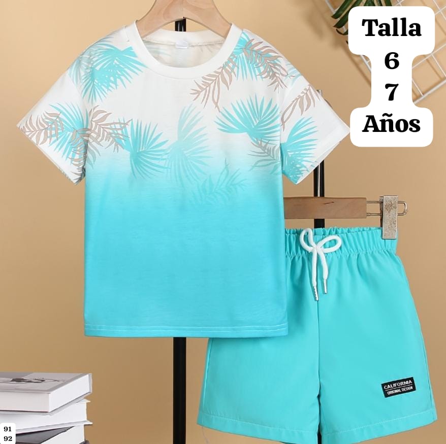 CONJUNTO DE SHORT PLAYERO DE NIÑO