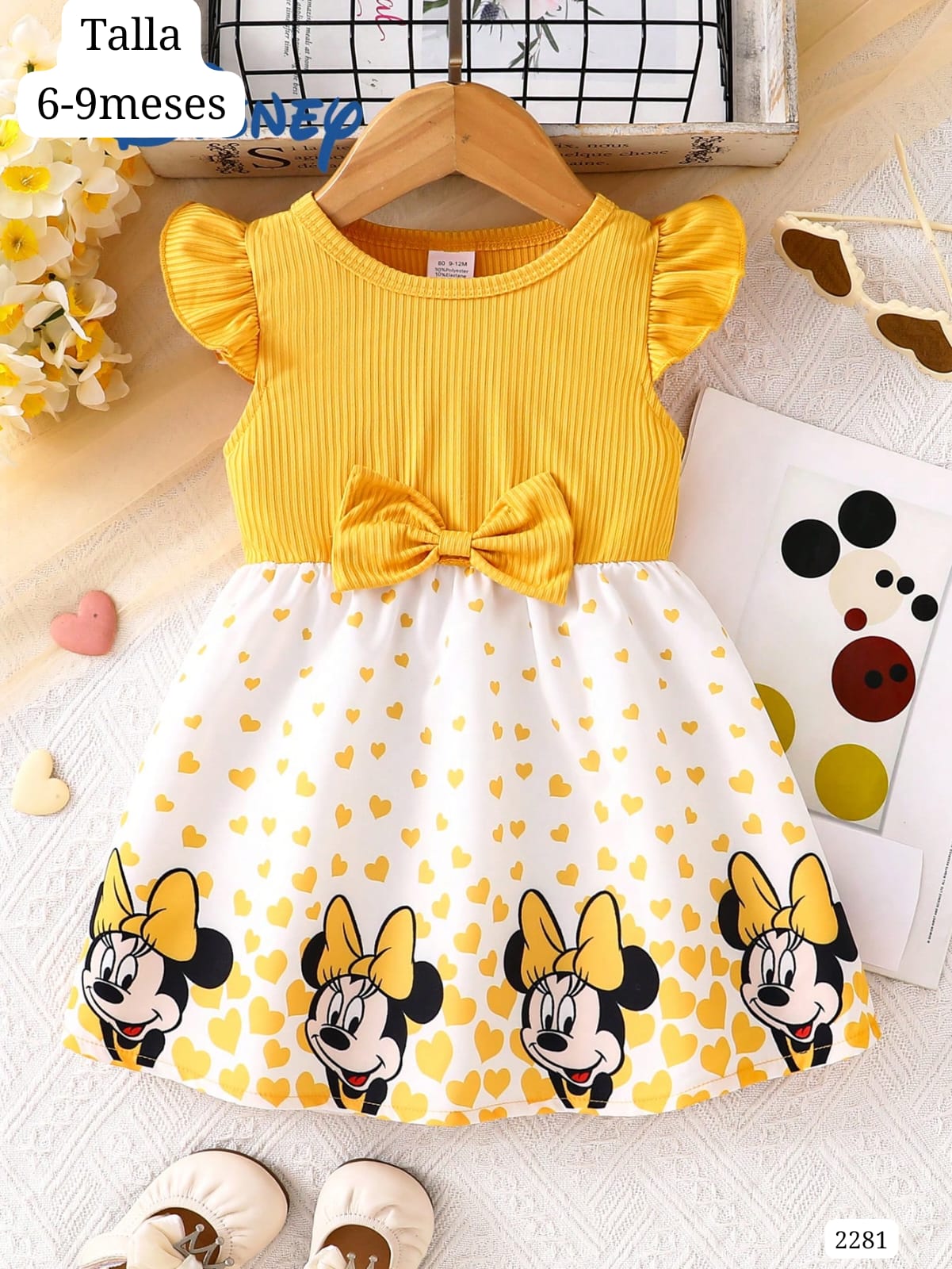 VESTIDO AMARILLO DE MINNIE DE NIÑA