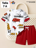 CONJUNTO DE SHORT ROJO DE NIÑO