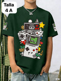 CAMISA VERDE CON VIDEOJUEGOS