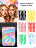 6 LAMINAS DE PARCHES DE VARIOS COLORES