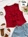 BLUSA ROJA DE AMARRAR DE DAMA
