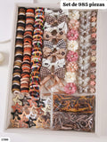 SET DE 985 PIEZAS DE ACCESORIOS DE CABELLO