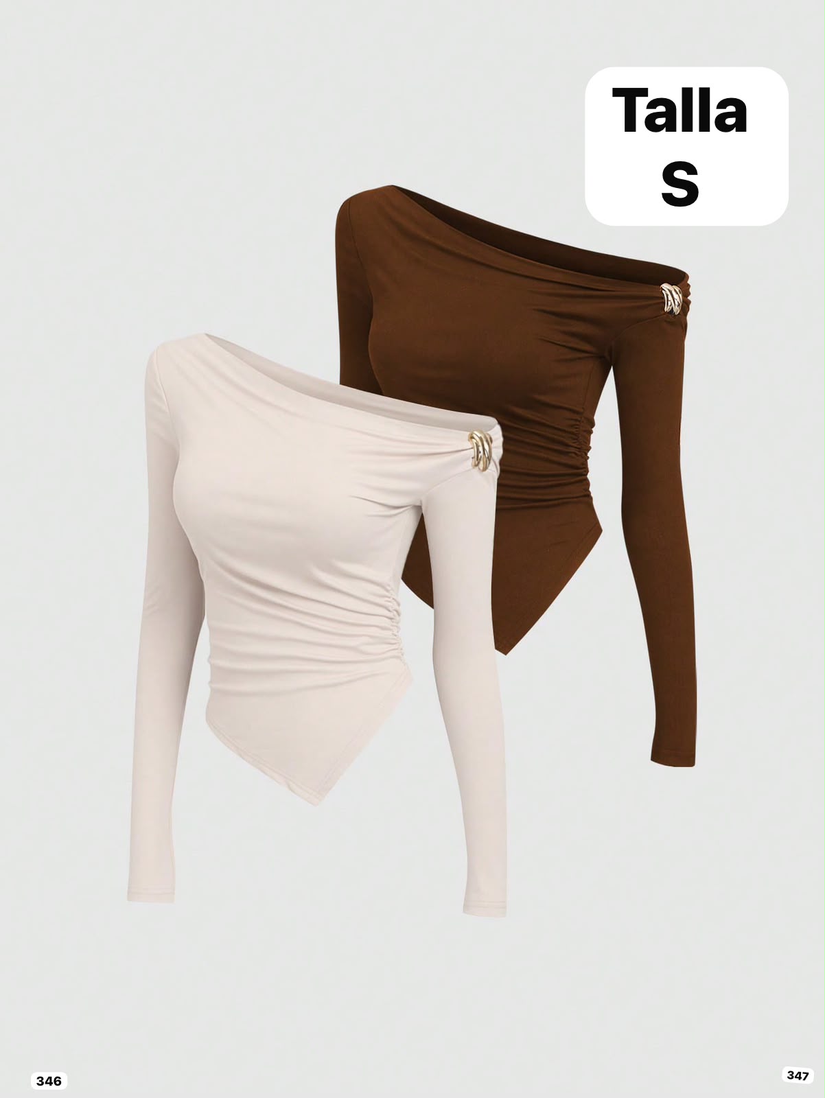 BLUSA MANGA LARGA CON DIJEN DE MUJER