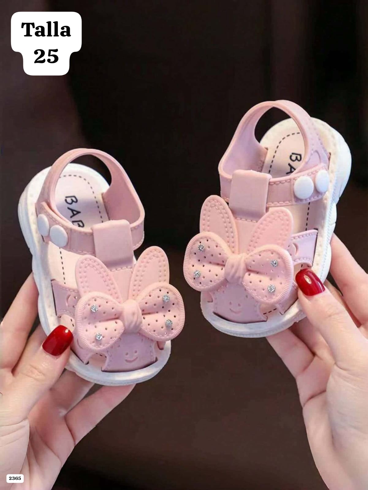 SANDALIAS ROSITAS DE NIÑA TALLA 25