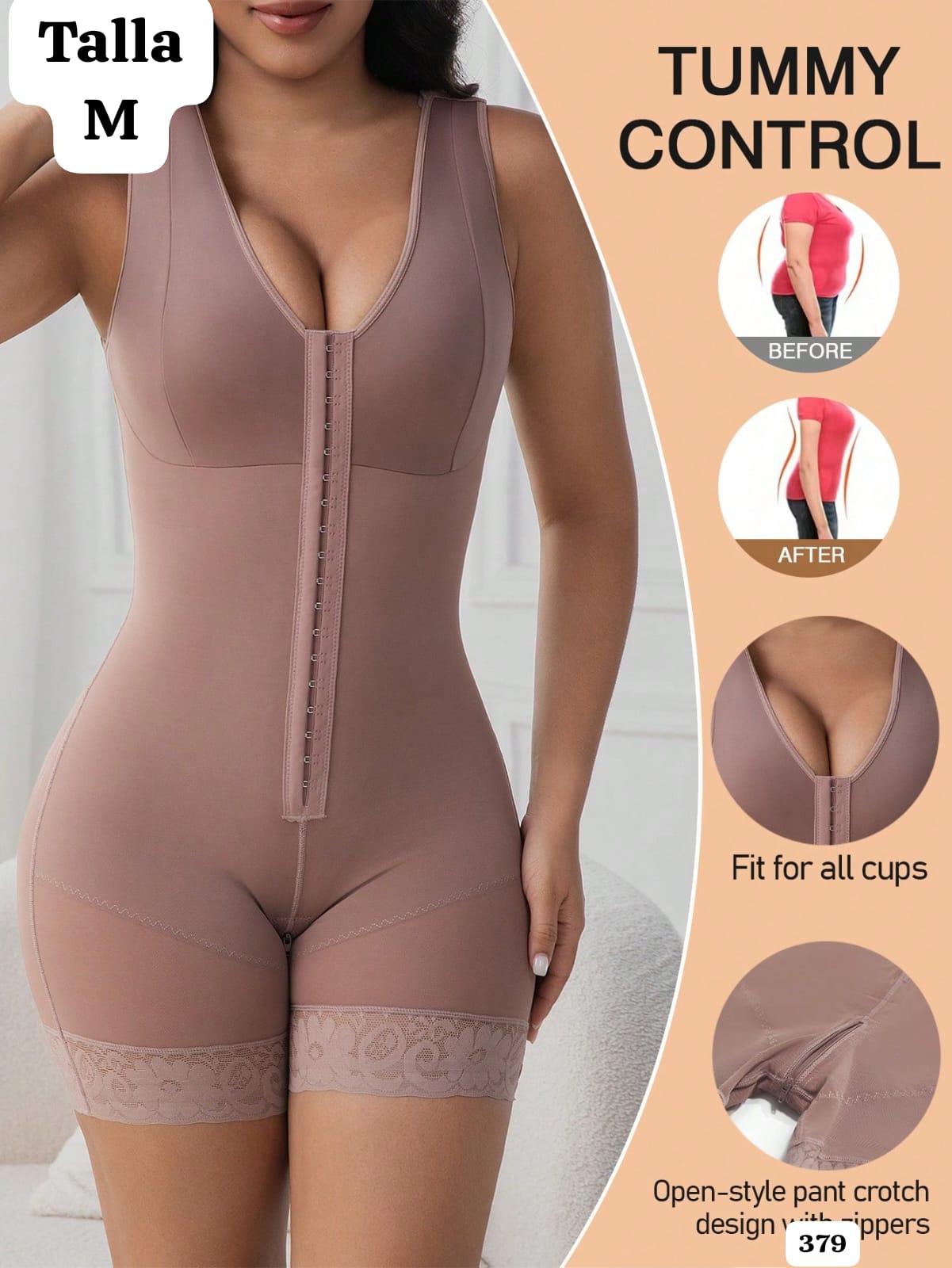 FAJA MOLDEADORA DE CUERPO COMPLETO DE MUJER TALLA M