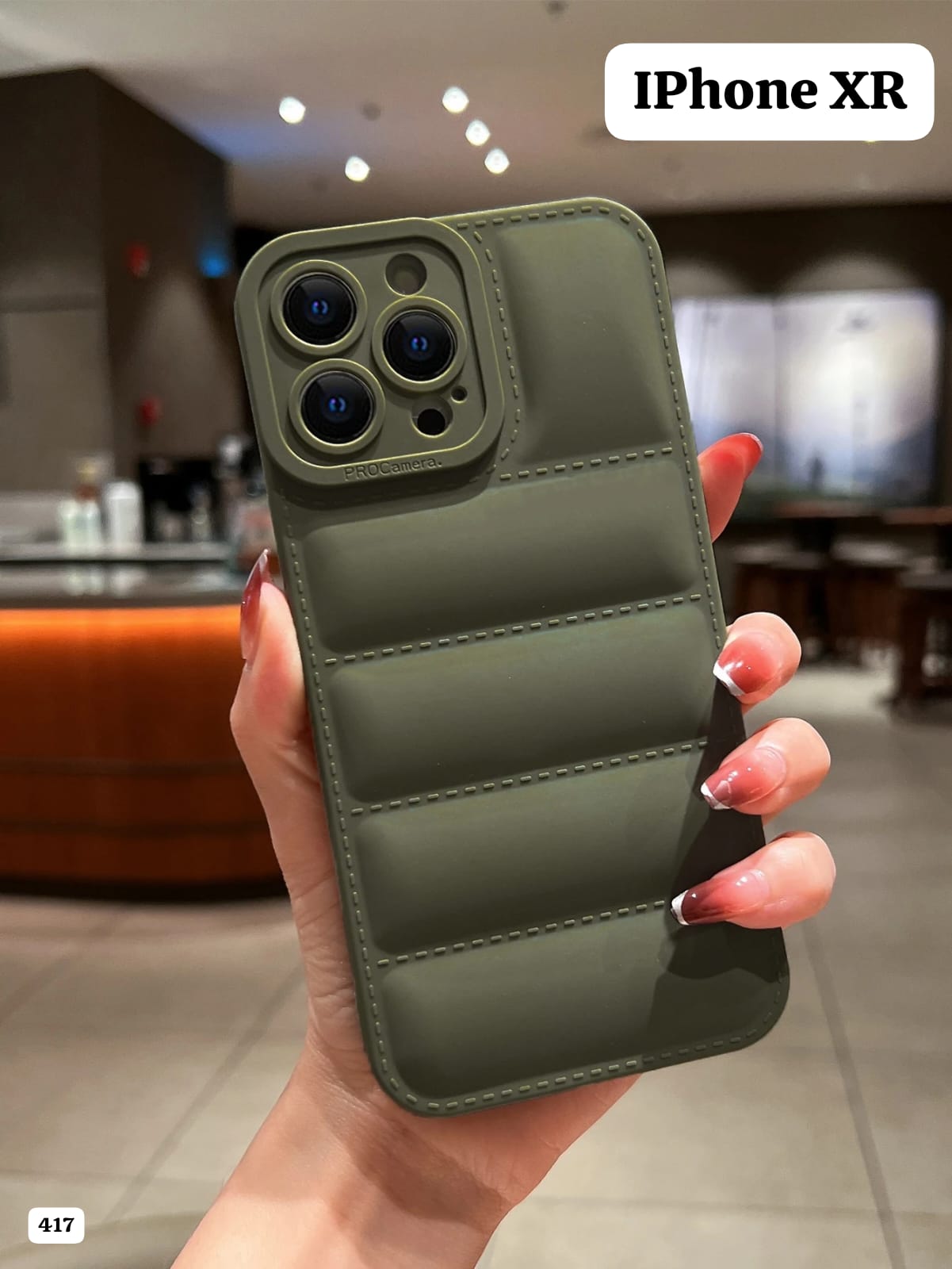 FUNDA DE CELULAR IPHONE XR VERDE