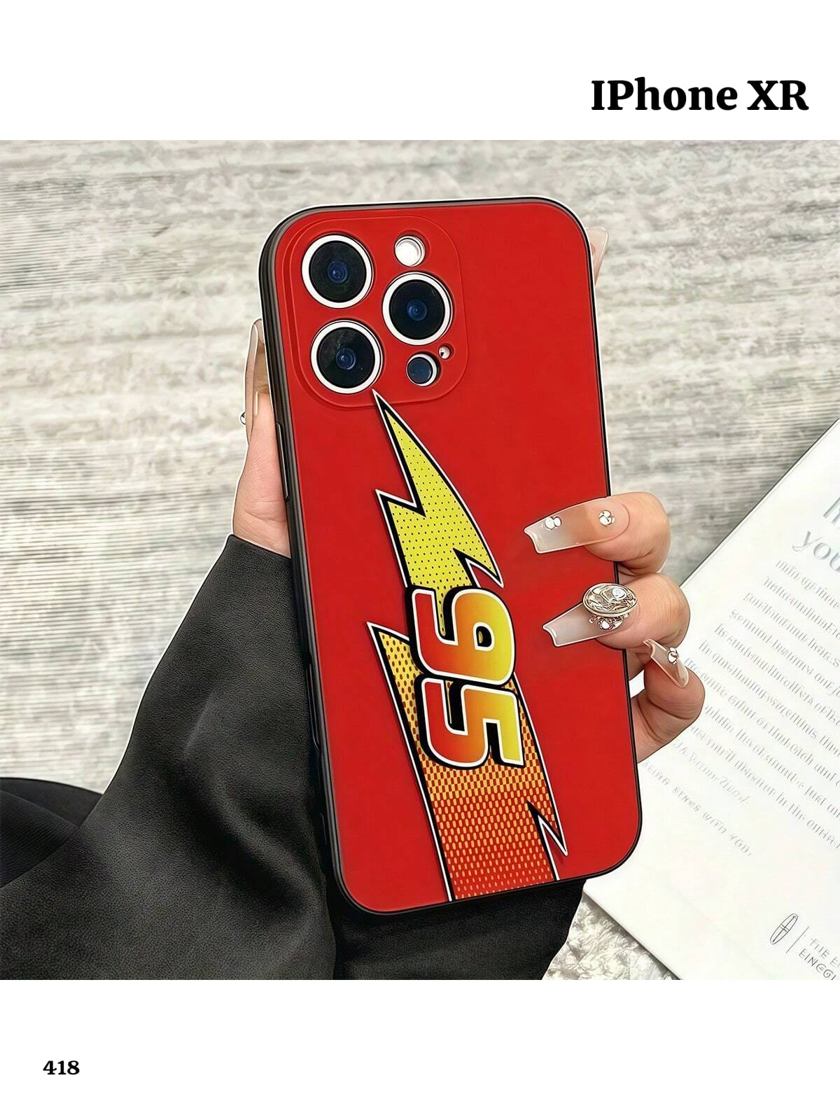 FUNDA DE CELULAR IPHONE XR DE RAYO MCQUEEN