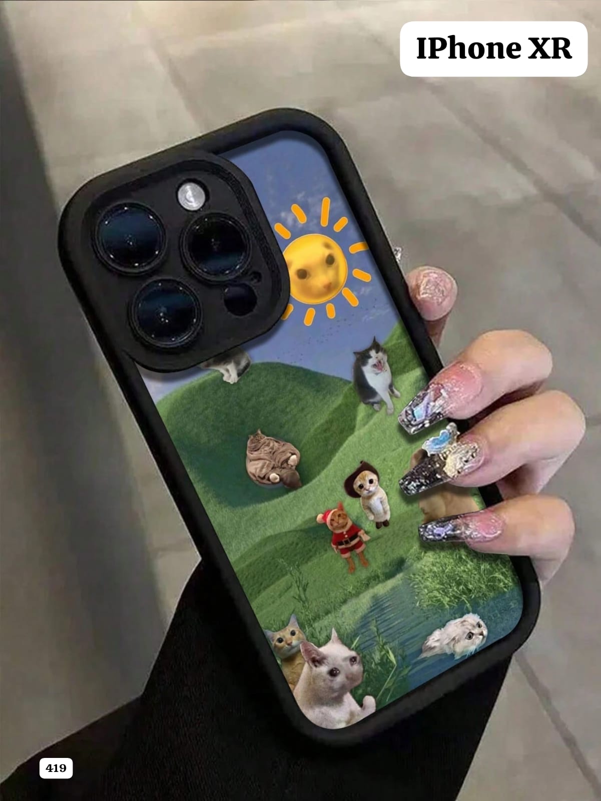 FUNDA DE CELULAR IPHONE XR DE GATOS