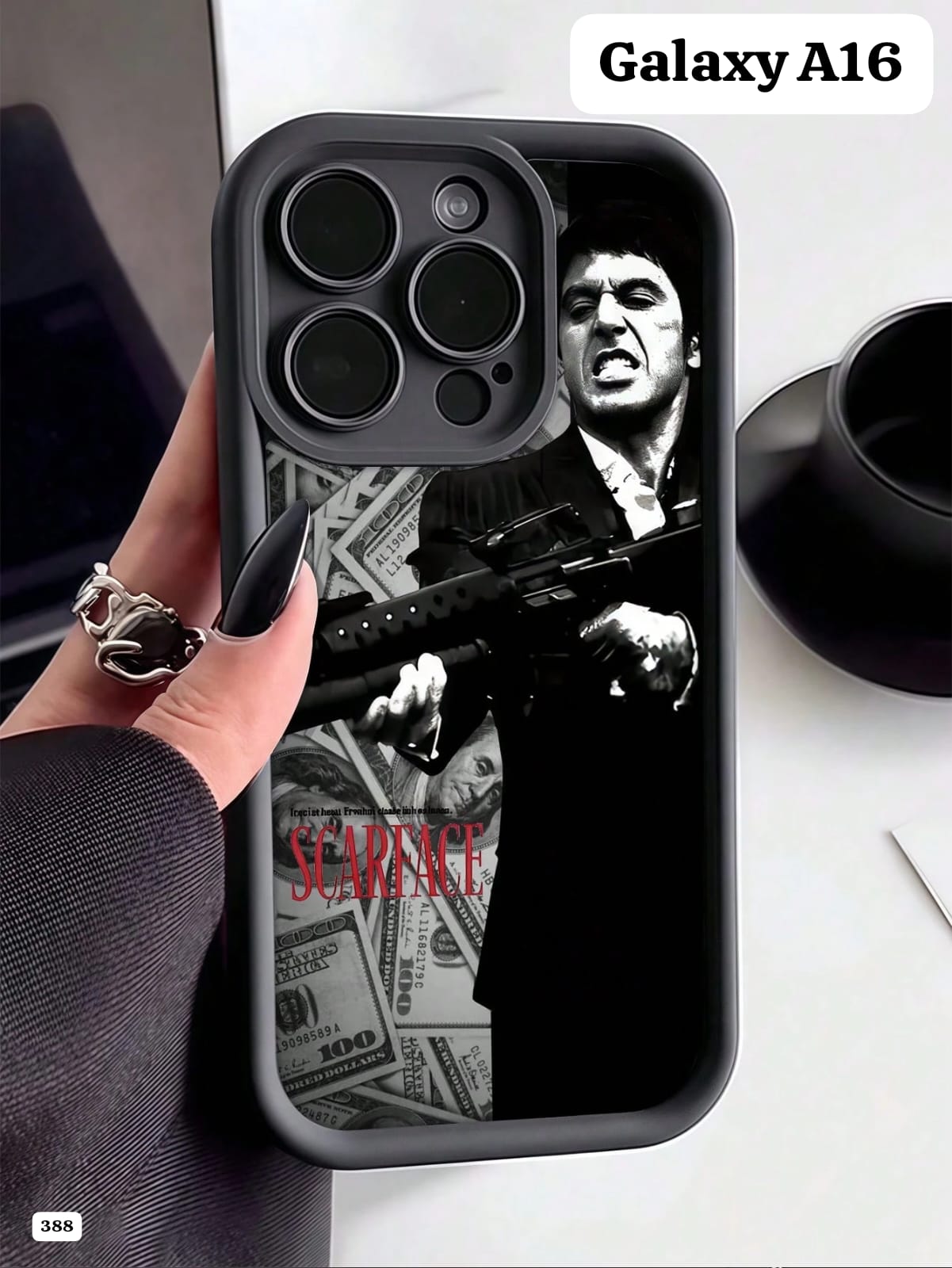 FUNDA DE CELULAR NEGRO GALAXY A16