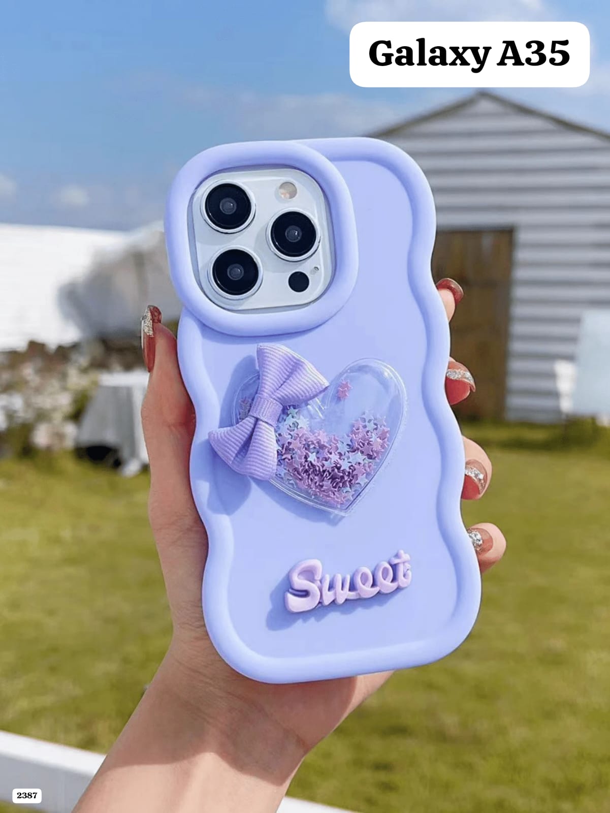 FUNDA DE CELULAR MORADO GALAXY A35