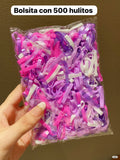 BOLSITA CON 500 HULITOS DE COLORES