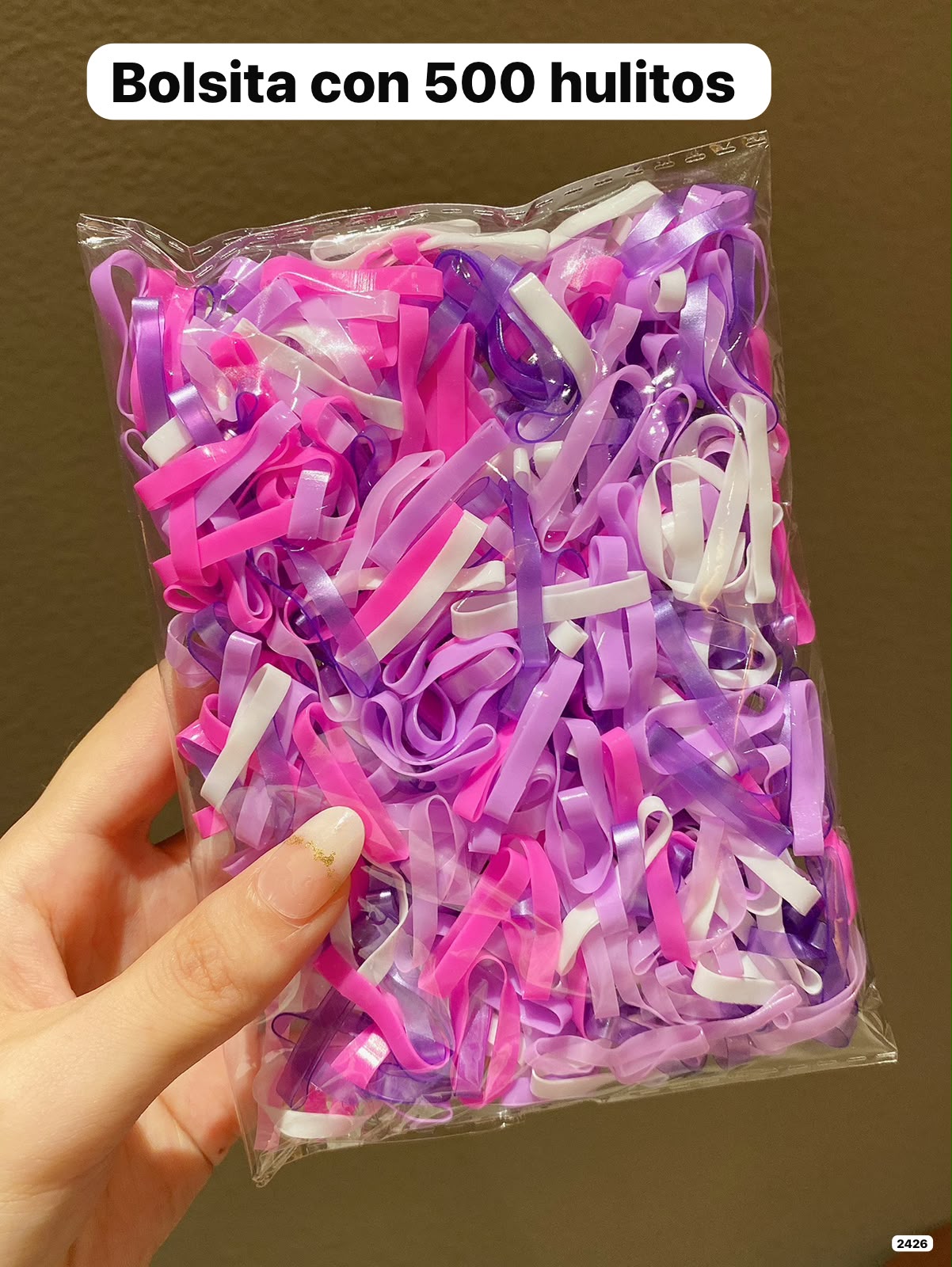 BOLSITA CON 500 HULITOS DE COLORES