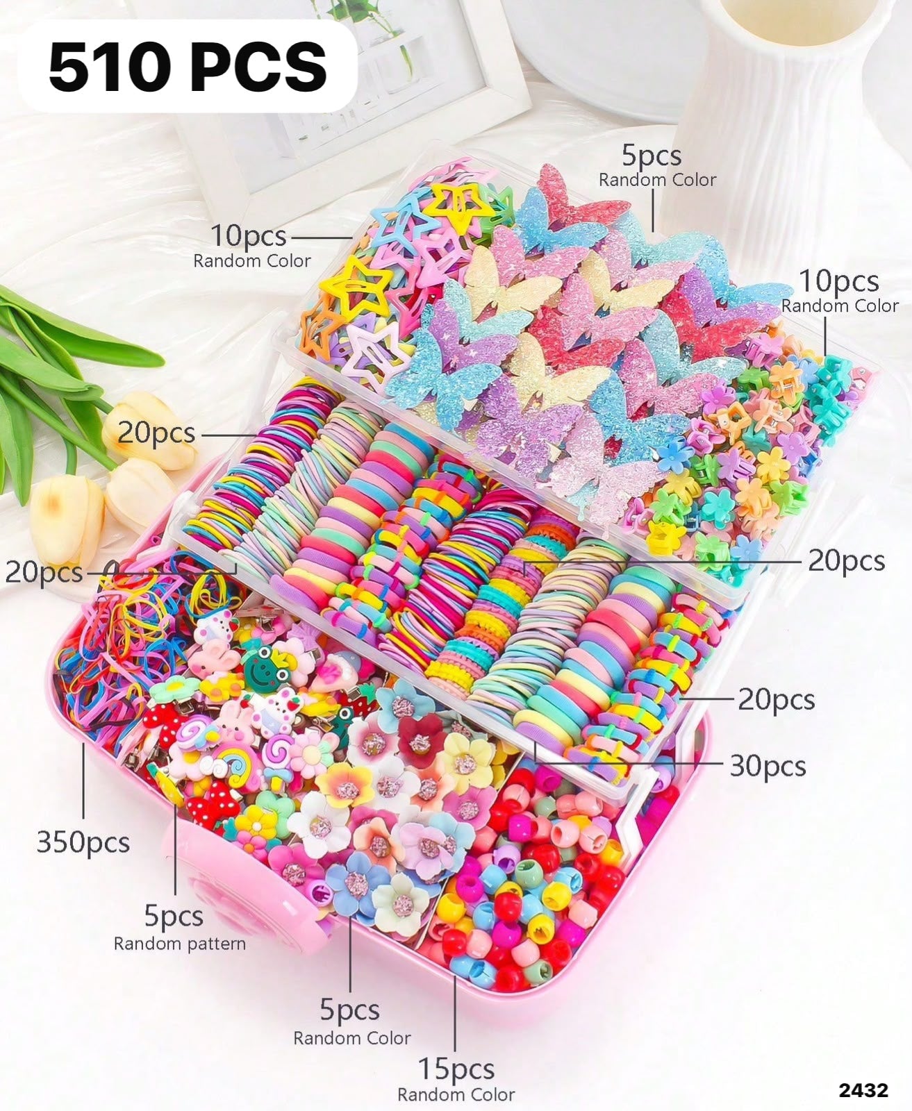 510 PIEZAS DE ACCESORIOS PARA CABELLO