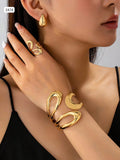 JUEGO DE PULSERA + ANILLO + ARETES