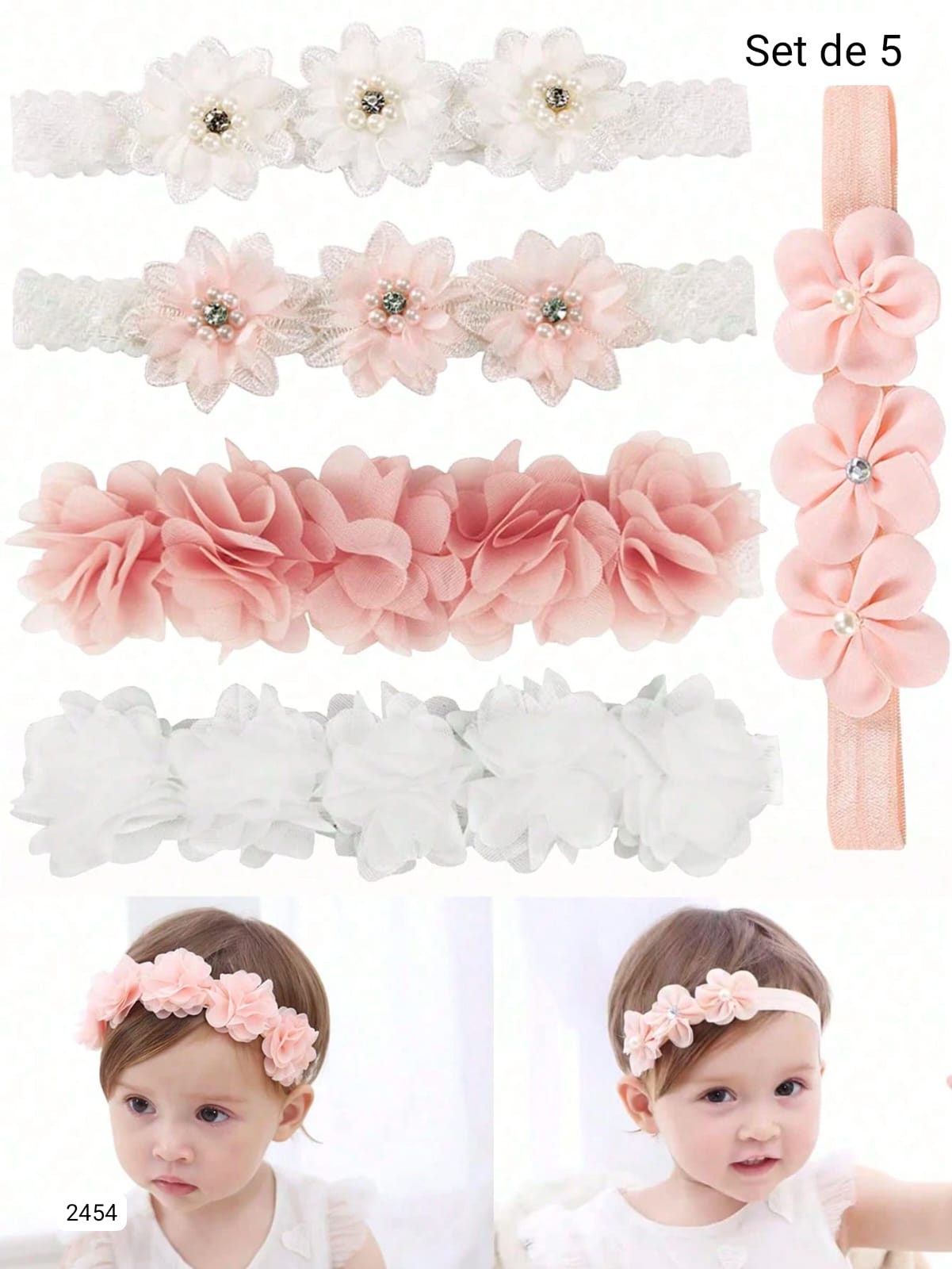 SET DE 5 VINCHAS PARA BEBÈ
