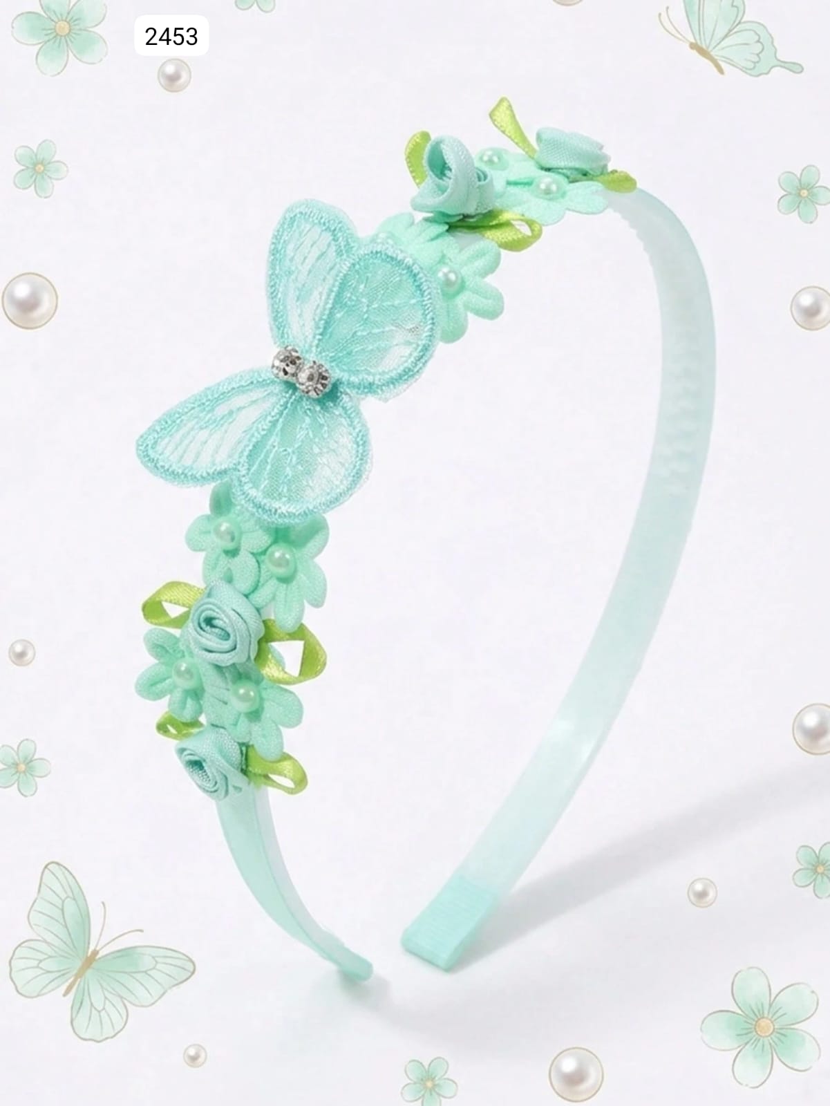 UNIDAD DE VINCHA VERDE CON MARIPOSA DE NIÑA