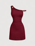 VESTIDO ROJO VINO