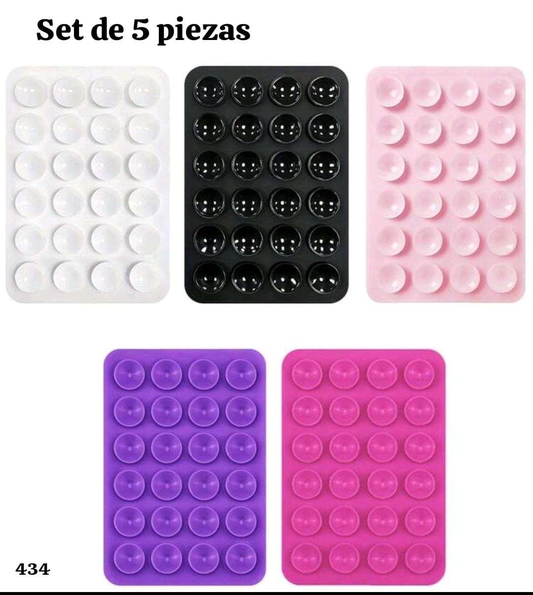 SET DE 5 SOPORTES DE VENTOSA PARA CELULAR