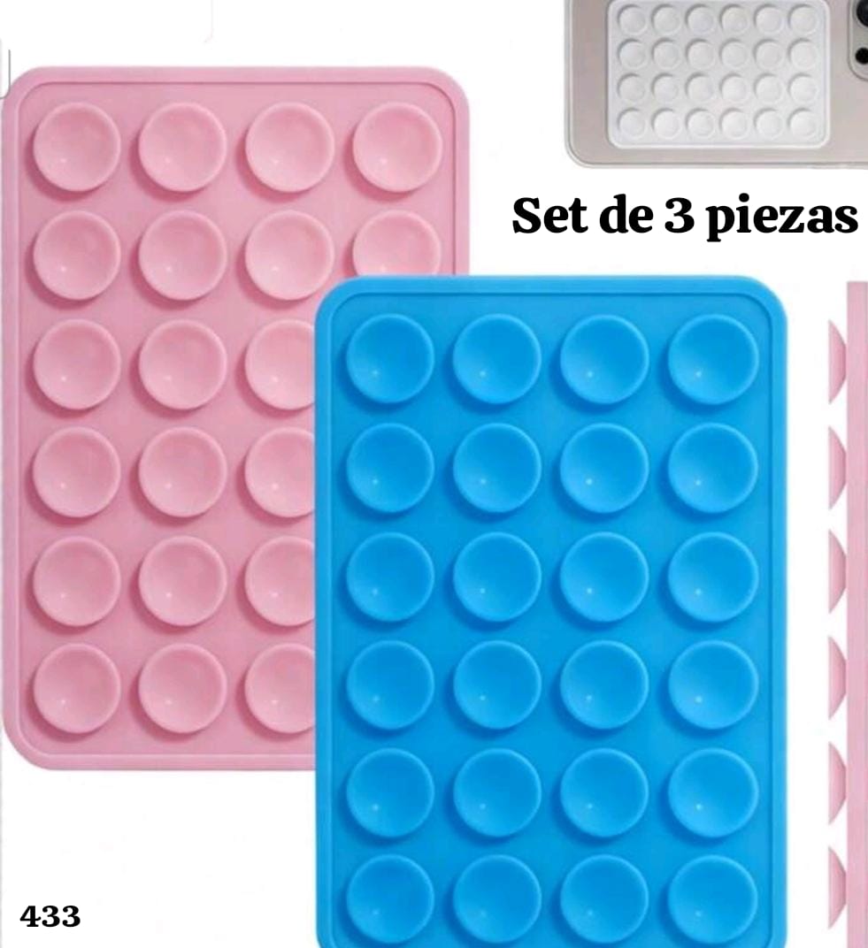 SET DE 3 SOPORTES DE VENTOSA PARA CELULAR