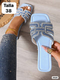 SANDALIAS CELESTE DE MUJER