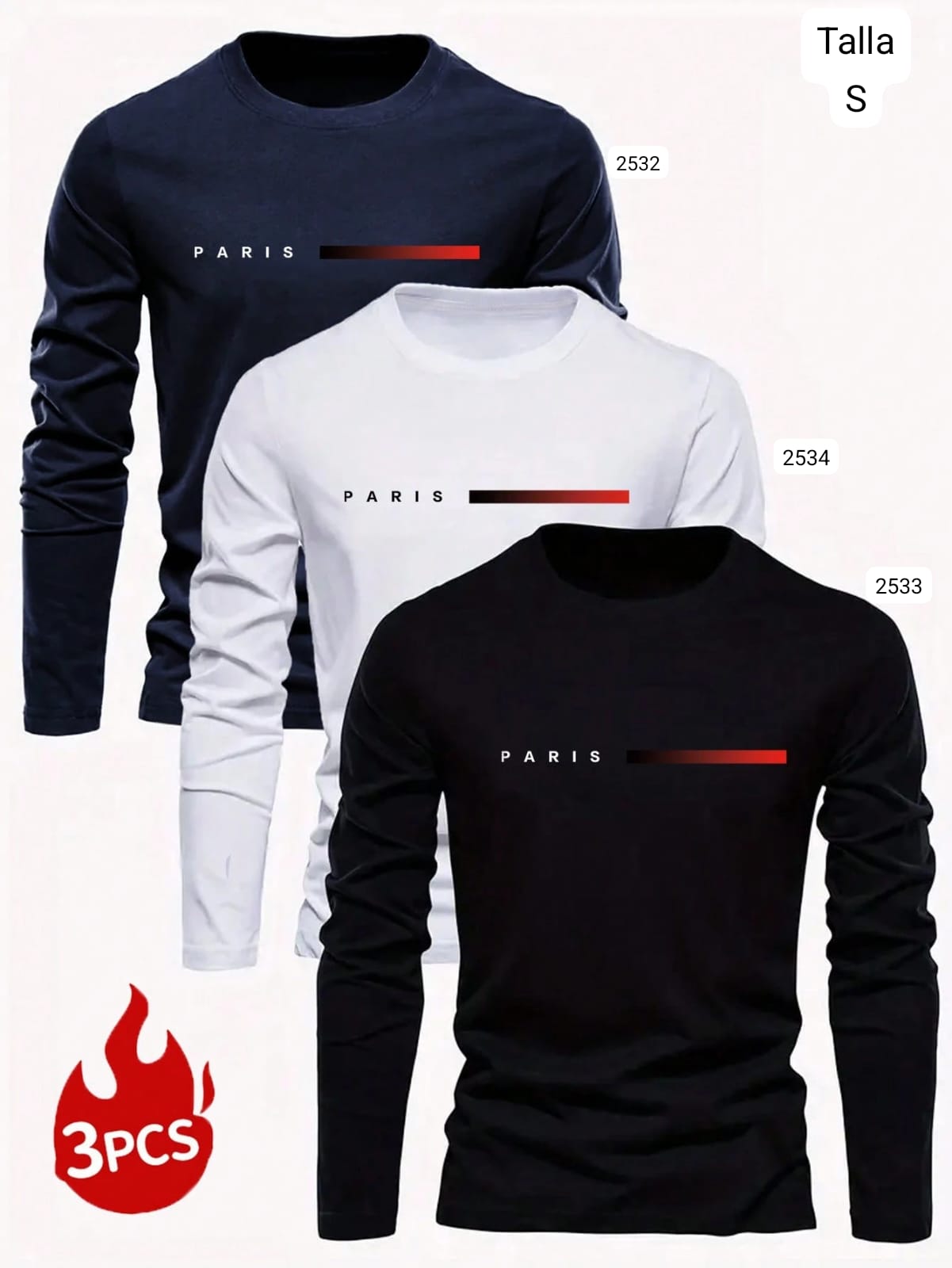 CAMISETAS MANGA LARGA DE HOMBRE