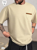 CAMISA BEIGE MANGA CORTA DE HOMBRE
