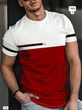 CAMISA BLANCA Y ROJO MANGA CORTA DE HOMBRE
