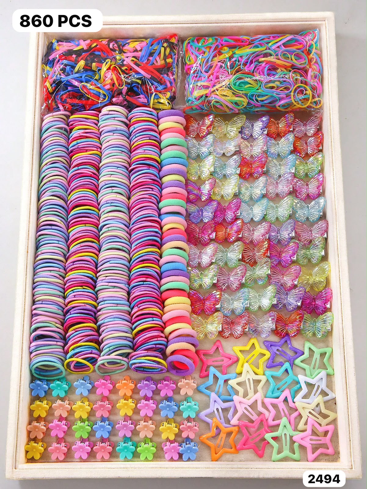 SET DE 860 PIEZAS DE ACCESORIOS DE CABELLO